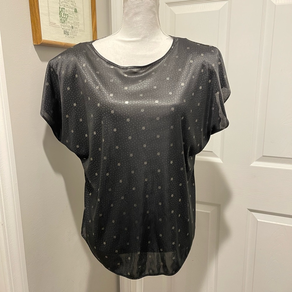 Vintage Bentley sheer polka dot blouse